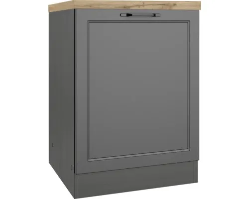 Held Möbel Unterschrank mit Drehtür Lübeck BxTxH 60 x 60 x 86 cm grau matt zerle
