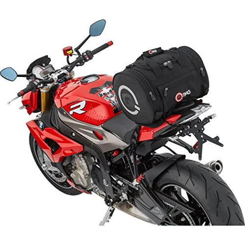 QBag Hecktasche 04, 26 Liter Stauraum schwarz - Fahrradtasche mit 26 Litern Stauraum, wasserdichter Regenhaube und reflektierenden Einsätzen für mehr Sicherheit auf Motorradtouren.