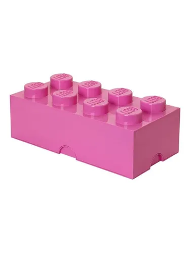 LEGO Aufbewahrungsstein, 8 Noppen, rosa - Praktische Aufbewahrungsbox für das Kinderzimmer, sorgt für Ordnung und ist ein echter Hingucker in Pink!
