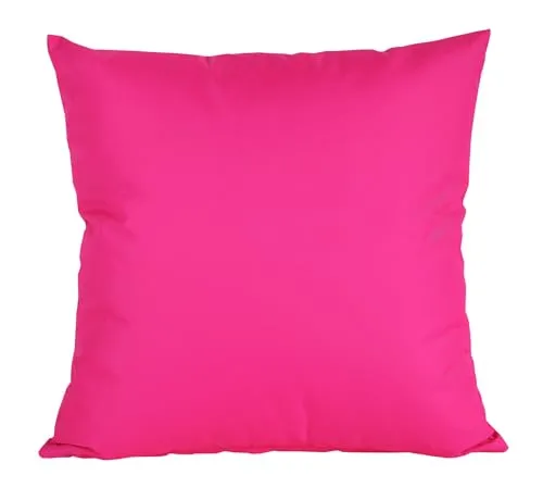 JACK 40x40cm Outdoor Lounge Kissen Dekokissen inkl. XXL-Füllung Wasserabweisend Sitzkissen Garten Stuhl Lotus Effekt, Farbe:Pink