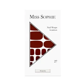 Produktbild Miss Sophie Burgundy Pedicure Nagelfolie 27 Stk Burgundy