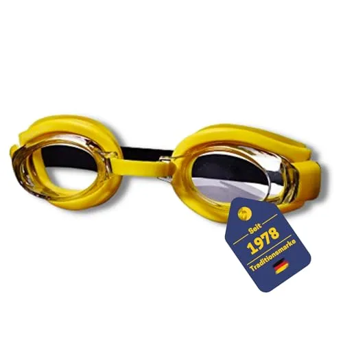 BEST SPORTING Schwimmbrille Kinder Red Snapper mit UV-Schutz I Kinder Schwimmbrille Antifog gelb I Taucherbrille Kinder Mädchen & Jungen I Swimming Goggles Kids I Schwimm-Zubehör