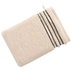 Vossen Waschlappen Cult de Luxe 16 x 22 cm Baumwolle Weiß Ivory