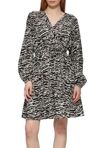 QS Kleid in Wickeloptik