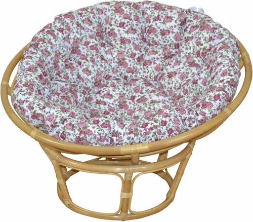 Rattanstuhl HOME AFFAIRE, beige (natur, rose) - Sessel aus handgeflochtenem Rattan, inklusive komfortablem Rückenkissen – der perfekte Rückzugsort für entspannte Momente im Landhausstil.