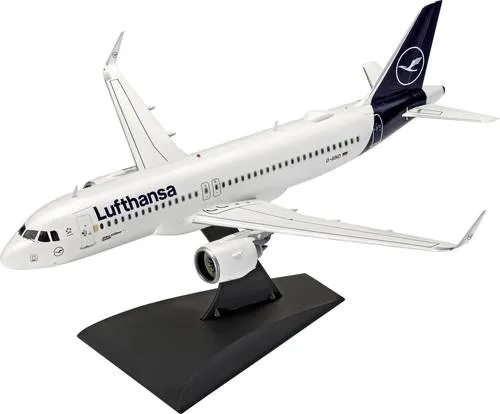 Revell RV63942 Airbus A320 neo Lufthansa - 1:144 Flugmodell Bausatz, detailreiches Design für Modellbau-Enthusiasten