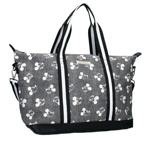 Mickey Mouse Shopper 33,7 Liter - Fahrradtasche aus Baumwolle/Polyester, geräumig mit sicherem Reißverschluss und vielseitigen Tragemöglichkeiten für maximalen Komfort.