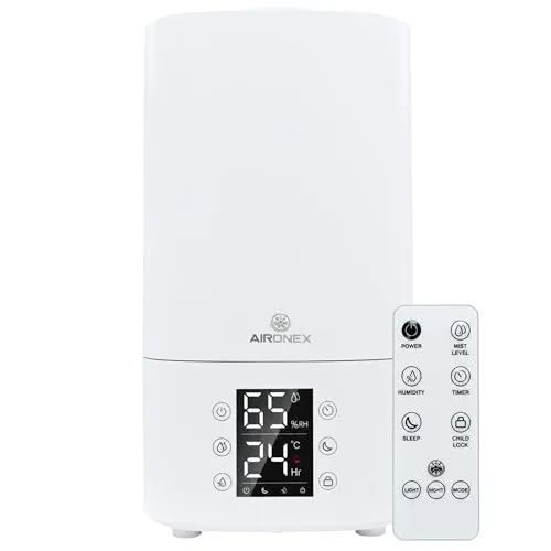Luftbefeuchter 3.8 Liter – Top-Fill – Aroma – Luftbefeuchter – Humidifier – Geeignet für Wohnzimmer, Büro, Babyzimmer, Schlafzimmer