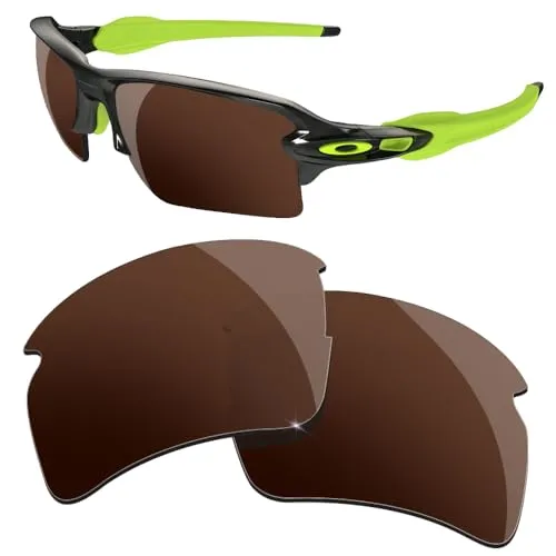 HiCycle2 Verspiegelte polarisierte Ersatzgläser für Oakley Flak 2.0 XL Sonnenbrille, mehrere Optionen, braun