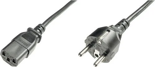 Digitus Strom Anschlusskabel [1x Schutzkontakt-Stecker - 1x Kaltgeräte-Buchse C13] 1.20 m Schwarz