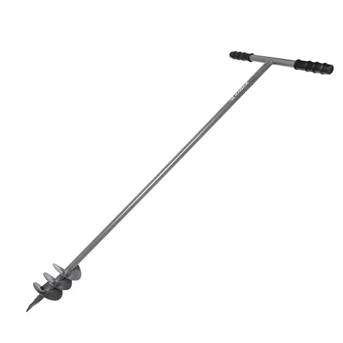 KADAX Erdlochbohrer für Bäume und Zaunpfosten - Handerdbohrer (Ø 110 mm) für einfaches Einpflanzen von Bäumen und Sträuchern. Robustes Design aus hochwertigem Stahl sorgt für Langlebigkeit und Komfort bei Gartenarbeiten.