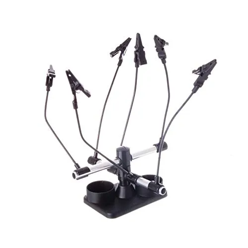 6-Fach-Airbrush-Werkstückhalter Flexibel Halter Stände Modellbau Lackierständer