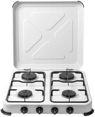 BlueCraft Gaskocher 4-flammig - Campingkocher für Propan-Gasflasche mit 5250 W Leistung, ideal für Outdoor-Abenteuer und große Gruppen.