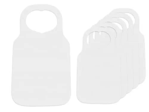 Hitopin 50 Stück Einweg Lätzchen Erwachsene,Einweg-Lätzchen für Erwachsene, Ess-Schürze Einweg für Erwachsene, Einwegschürzen Erwachsene, für Erwachsene,Senioren oder Kinder (Weiß)