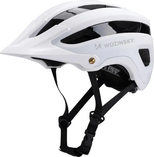 Wozinsky MTB Fahrradhelm mit abnehmbarem Visier L - Schwarz & Weiß - Der Wozinsky MTB Fahrradhelm bietet optimalen Schutz und hervorragende Belüftung. Mit individuellem Anpassungsmechanismus und leichtem Design ist er der ideale Begleiter für jedes Abenteuer auf zwei Rädern.