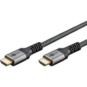 Goobay HDMI-Kabel Plus 65262 HDMI 2.1, vergoldete Stecker, 8K UHD bei 60 Hz, 48 Gbit/s High Speed, HDMI auf HDMI, 3m
