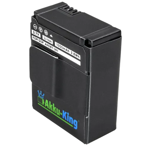 Akku-King Akku für GoPro Hero 3 HD Hero3+ Plus AHDBT-301 AHDBT-201 AHDBT-302