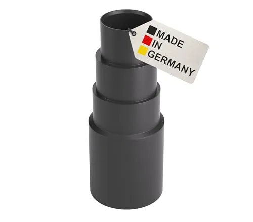 BAUHELD 3x Staubsauger-Schlauch Aufsatz [Made in Germany] - Adapter für Staubsauger-Düse aus stabilem PVC-Gummi - Reduzierstück für Kärcher Parkside Bosch Makita Festool Eibenstock - Schwarz