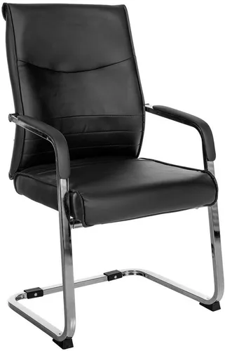 CLP Besucherstuhl Hobart, Freischwinger mit Armlehnen in schwarz von CLP