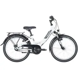 Pegasus Avanti 20'' 7 Gang Mädchenfahrrad in Weiß 2024 - Kinderfahrrad mit 7 Gängen, ideal für kleine Abenteurerinnen und optimal für den Schulweg oder Ausflüge.
