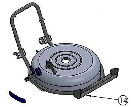 Nacktes Flaches Chassis Für Rasenmäher GRIN HM53A