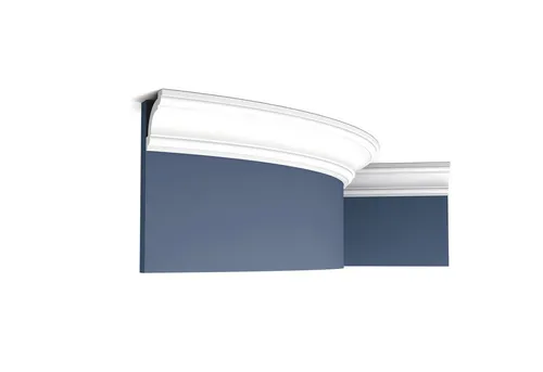 Orac Decor Flexprofil CX124F - Flexible Eckleiste 2 m - Flexible Eckleiste aus hochwertigem Polyurethan, ideal für gebogene Wände und Decken, vorgrundiert in Weiß. Perfekt für kreative Raumgestaltungen.