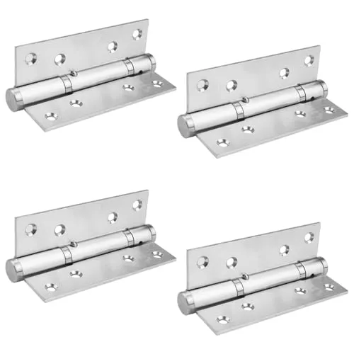 4x Edelstahl Türscharniere 125mm Selbstschließend - Robuste Türscharniere aus Edelstahl, ideal für Zimmer- und Durchgangstüren. Einfach zu installieren und mit sanftem Schließmechanismus. Perfekt für langlebigen Einsatz.
