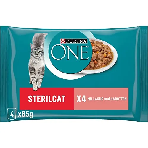 PURINA ONE STERILCAT Katzenfutter nass mit Lachs, 12er Pack von PURINA ONE