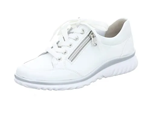Semler Komfort Schnürschuhe Lena Damen 383631303134 Weiß 41 EU - Sneaker mit praktischem Reißverschluss und gepolsterter, herausnehmbarer Lederdecksohle für individuellen Komfort und perfekten Sitz.