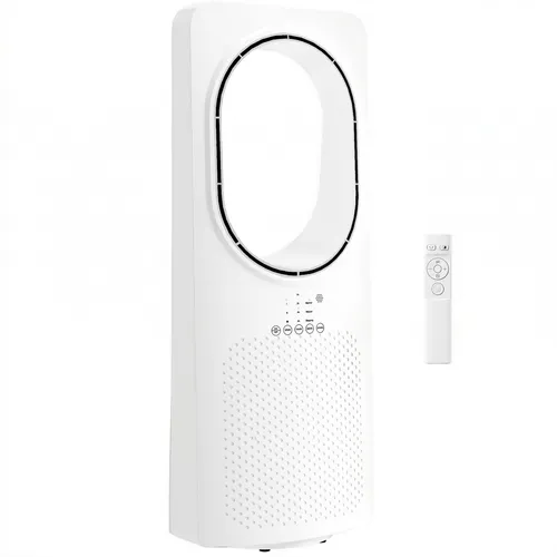 Bladeless Turmventilator mit Fernbedienung – Leise & Effizient - Eleganter Turmventilator für drinnen, leiser Betrieb bei nur 54 dB, mit 3 Geschwindigkeitsstufen und Timer-Funktion für optimalen Komfort.