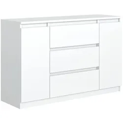 Mobelsta Kommode in Weiß, 2 Schubladen, 120x78.5x39 cm – Modernes Design für Ihr Zuhause