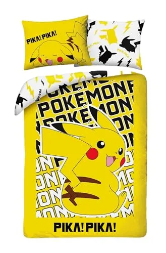 Pokémon Pika Pika Bettbezug 140 x 200 cm (70 x 90 cm)