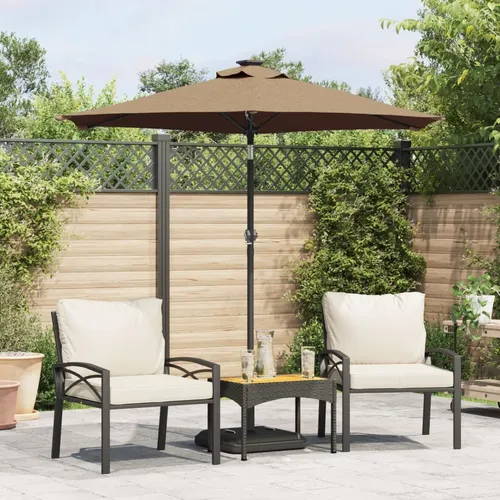 Maison Exclusive Sonnenschirm mit Stahlmast Taupe 225x225x212 cm