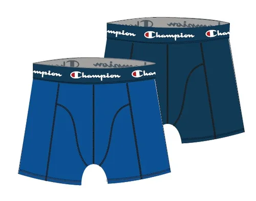 Champion Boxershort (Baumwolle) Unterwäsche blau/navyblau Herren - 2er Pack