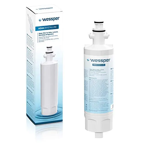 Wessper 1x 4874960100 Gefrier-Kühlschrank Wasserfilter Ersatz kompatibel mit Beko 4874960100 4394650100, 9256712, SBS4K; Blomberg IWD1004ET, KFD9952PXDUK; Grundig 487960000; Lamona LAM6100 HJA6110…