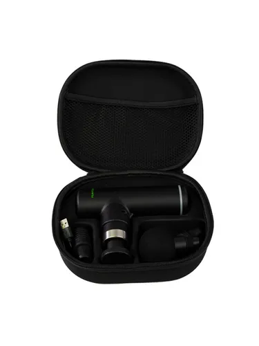 Tunturi Massage Gun Mini - Massagegerät für unterwegs, nur 460g leicht, 6 Geschwindigkeiten und 4 Aufsätze für individuelle Entspannung, leise mit 45-50 dB.