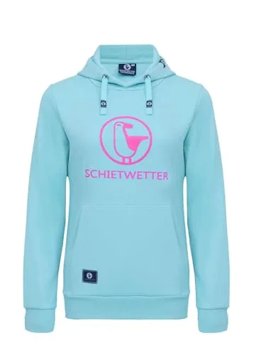 SCHIETWETTER Damen Kapuzenpullover Mint 46 - Kapuzenpullover für Damen, aus hochwertigen Materialien, mit verstellbarer Kapuze und praktischen Taschen, ideal für Komfort und individuellen Stil.