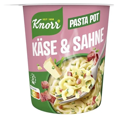 Knorr Pasta Pot Käse & Sahne, 8er Pack (8 x 63g) von Knorr