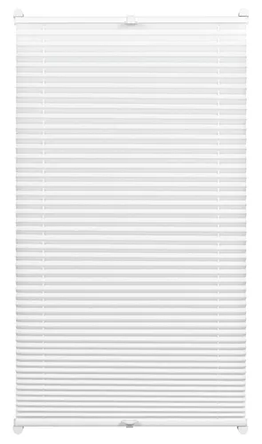 Gardinia EASYFIX Plissee 55 x 130 cm - Jalousien & Rollos – Faltplissee in Weiß, einfach zu montieren ohne Bohren, ideal für Fensterdekoration und Lichtregulierung