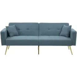 Redom Schlafsofa Blau mit Bettfunktion, 64x72x175 cm von Redom