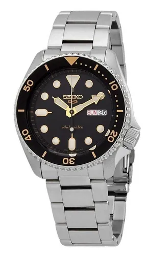 Seiko 5 Sports Automatik Sports SRPD57K1 - Schwarz/Silber 42,5mm - Herrenuhren mit robustem Design und präziser Automatik-Technologie, ideal für Sport und Alltag.