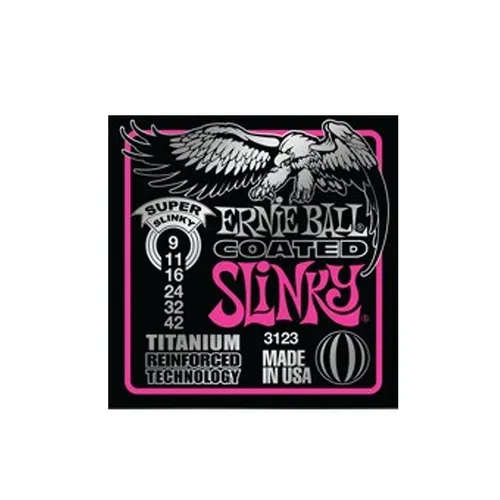 Ernie Ball 3123 Slinky Coated Titanium Saiten für E-Gitarre 009 - 042