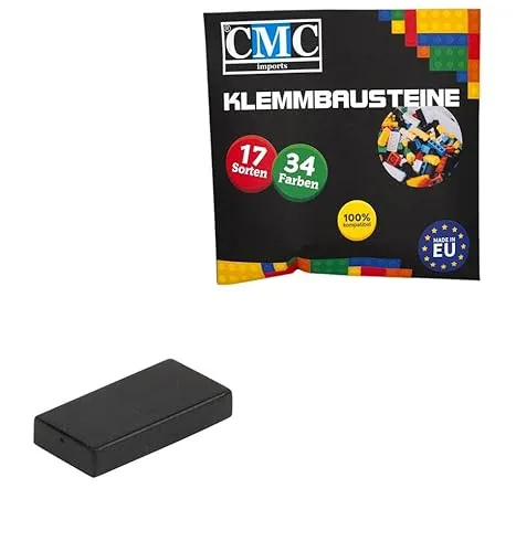 Klemmbausteine Fliesen Tiles Bausteine 1x2 Noppen Kompatibel 34 Farben freie Farbenwahl (650 - Schwarz) 100 x