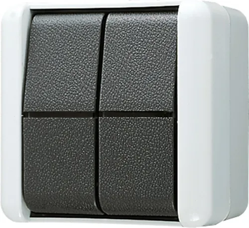 Jung 839W Doppel-Taster 10 AX 250 V ~ von Jung Doppel-Taster Taster