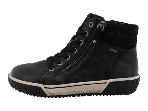 Romika Damenschuhe Schnürstiefel Schwarz – Komfort und Stil für Wintertage - Wanderschuhe, vegan und wasserdicht mit warmem Innenfutter, ideal für kalte Tage. Praktischer Innenreißverschluss für schnelles An- und Ausziehen.