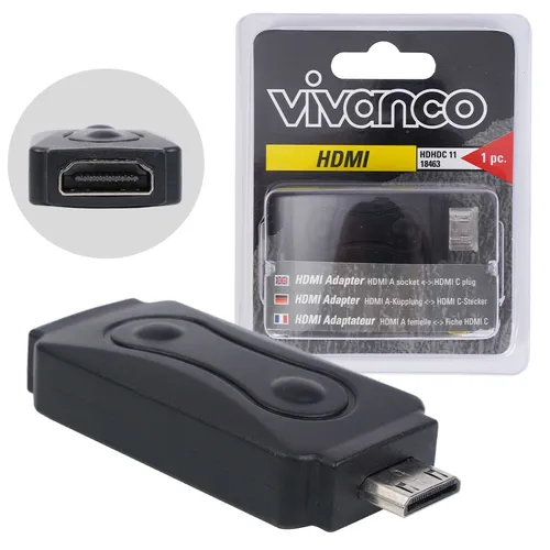 Vivanco HDMI-Adapter zu Mini-HDMI Verbindung Buchse A auf Typ C-Stecker TV PC