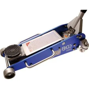 BGS-technic Rangierwagenheber 2889, hydraulisch, 2,5 t Tragkraft - Hydraulischer Wagenheber mit 100-460 mm Hubhöhe und doppeltem Zylindersystem für schnelleres Anheben. Ideal für PKW und SUV, leicht zu handhaben durch 360° drehbare Rollen.