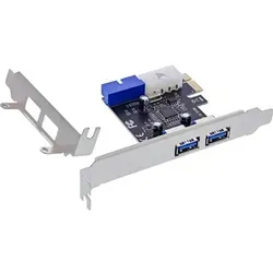 InLine USB-Adapter PCIe 2.0 Low-Profile - Hubs - Hochgeschwindigkeits-USB 3.2 Gen 1 x 4 Adapter für optimale Datenübertragung in kompakten Systemen.