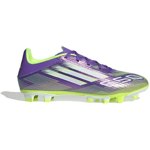 adidas Unisex F50 Club Fußballschuhe - Purple Rush, 43 1/3 EU - Fußballschuhe mit regulärer Passform, Fiberskin-Obermaterial und Sprintgrid-Print, ideal für Kunstrasen und vielseitige Spielfelder.