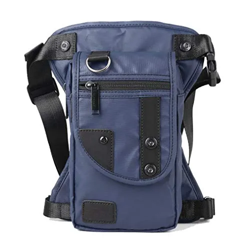 Xieben Oxford Drop Beinbeutel für Herren Frauen Motorrad Bauchtasche Hüfttasche Reisen Angeln Wandern Reiten Radfahren Im Freien Multifunktionsbeutel Blau